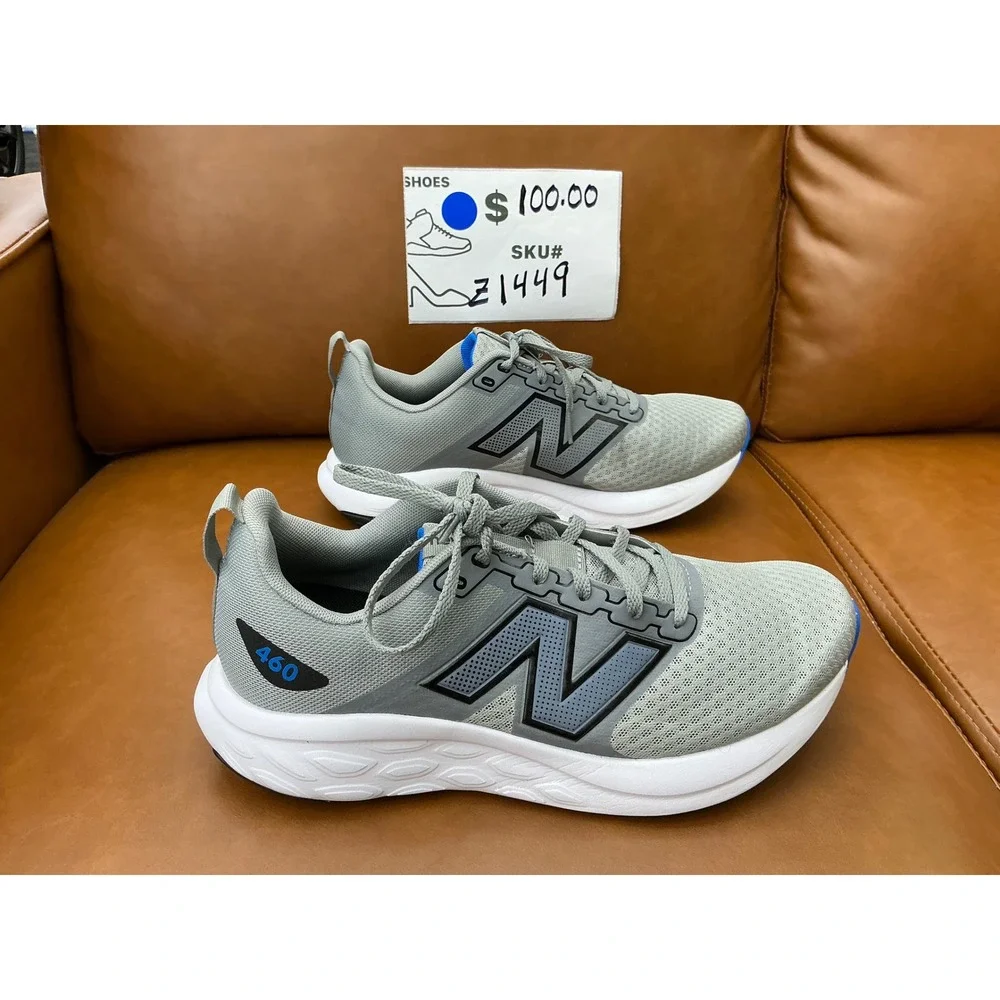 New Balance 460 v4 Running Shoes Mens 9 2E Grey Blue Excellent M460LG4 Wide